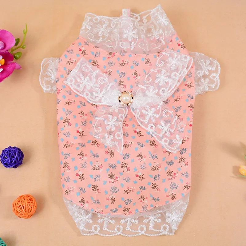 2018 новая дизайнерская кружевная юбка для собак летнее короткое платье с принтом