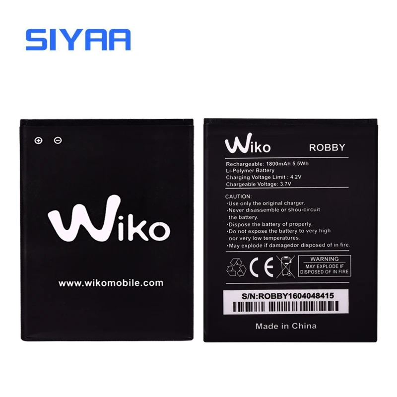 Original SIYAA Robby Battery For Wiko Mobile Phone Good Quality High Capacity 2500mAh Replacement Li-ion Bateria | Мобильные