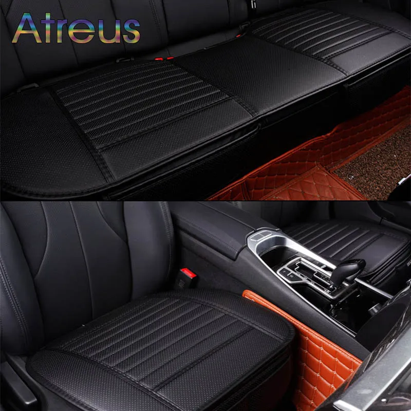 Чехлы на сиденья автомобиля Atreus всесезонный Кожаный Автомобильный Стайлинг для