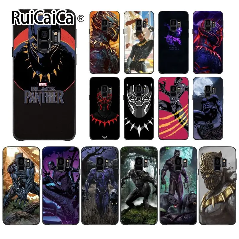 Ruicaica Marvel Черная пантера Ультратонкий чехол для телефона с мультяшным рисунком