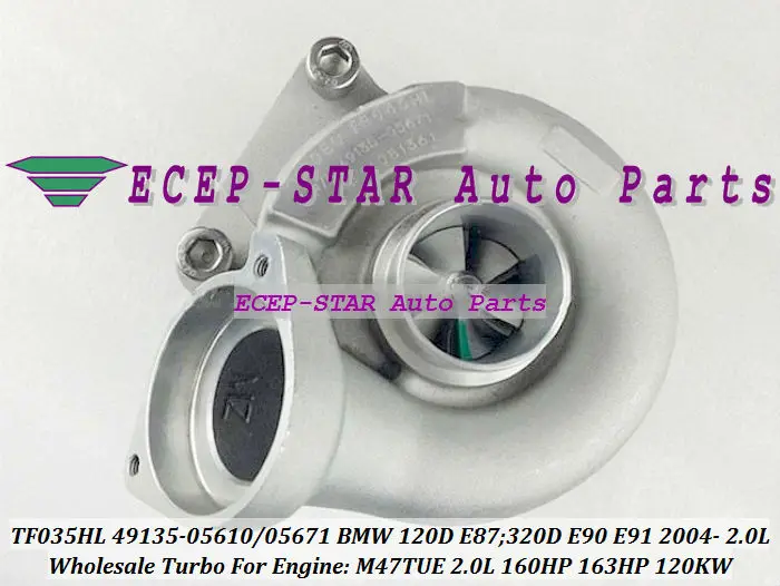 Турбо TF035HL 49135-05610 49135-05620 49135-05671 4913505671 для BMW 120D E87 2004-07 320D E90 E91 05-07 m47te л л.с. кВт |