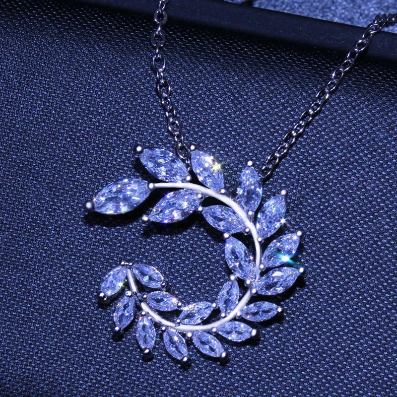 Посеребренные Цепочки и ожерелья Jewelry Для женщин Свадебная мода Оливковая ветвь