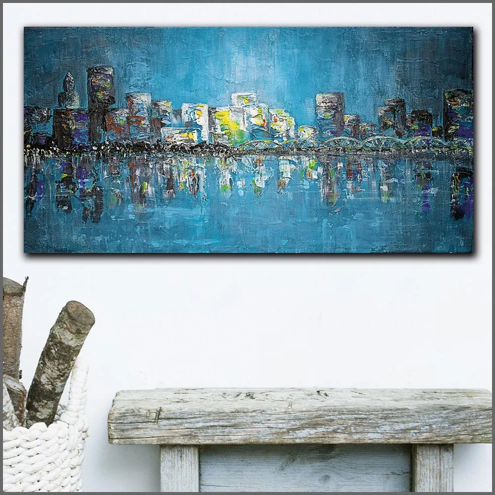 Модный абстрактный изобразительный городский постер Картина на холсте пейзаж