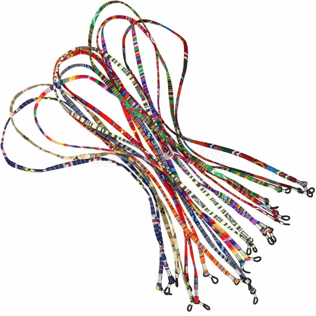 12 шт красочные цвета случайные модные очки с цепочкой солнцезащитных очков