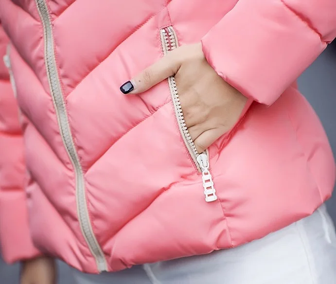 Женская Стеганая куртка из 2017 хлопка короткая тонкая модная стеганая большого