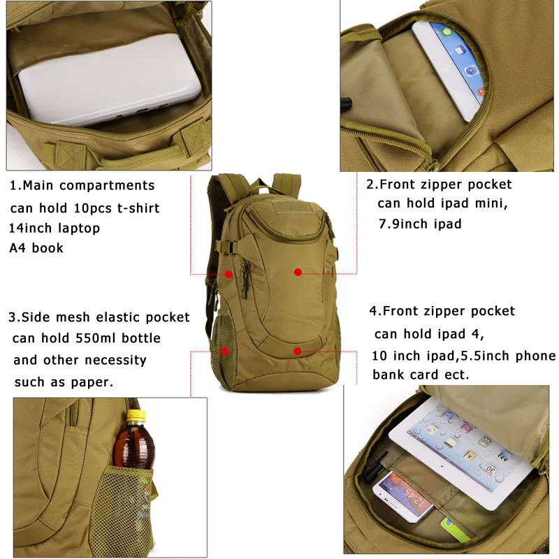 Спортивные сумки Protector Plus для улицы военный тактический рюкзак 25 л