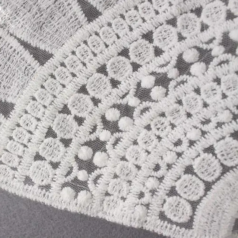 Летний купальник с кружевами вязанный крючком Пляжное бикини накидка рукавом 3/4