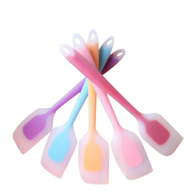 

5pcs Half Transparent Cake Spatula Scraper Flexible Heat Resistant Silicone Spatulas Baking Cooking Spoon Scrape Toolt #864