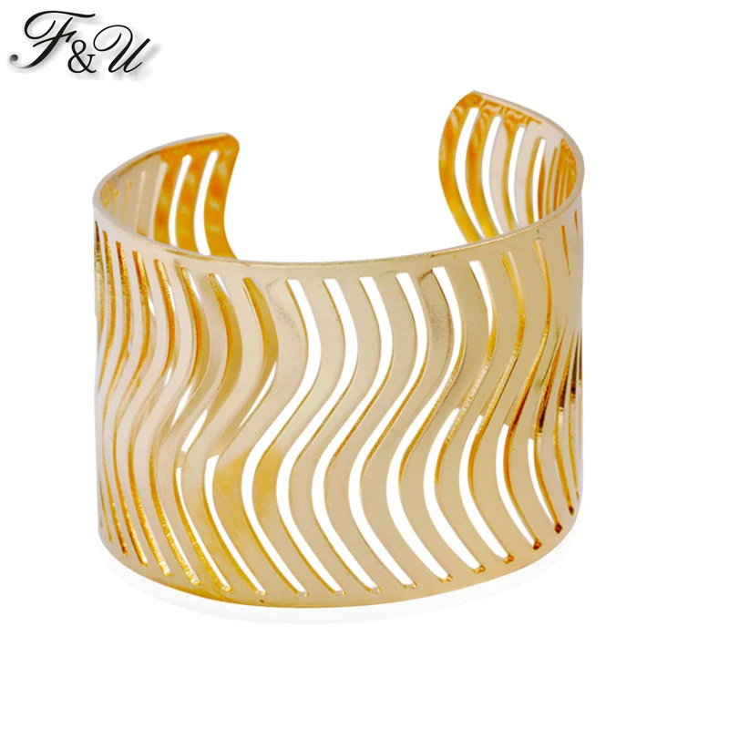 Новинка Модный популярный модный изысканный золотистый браслет F &amp U 2017 |