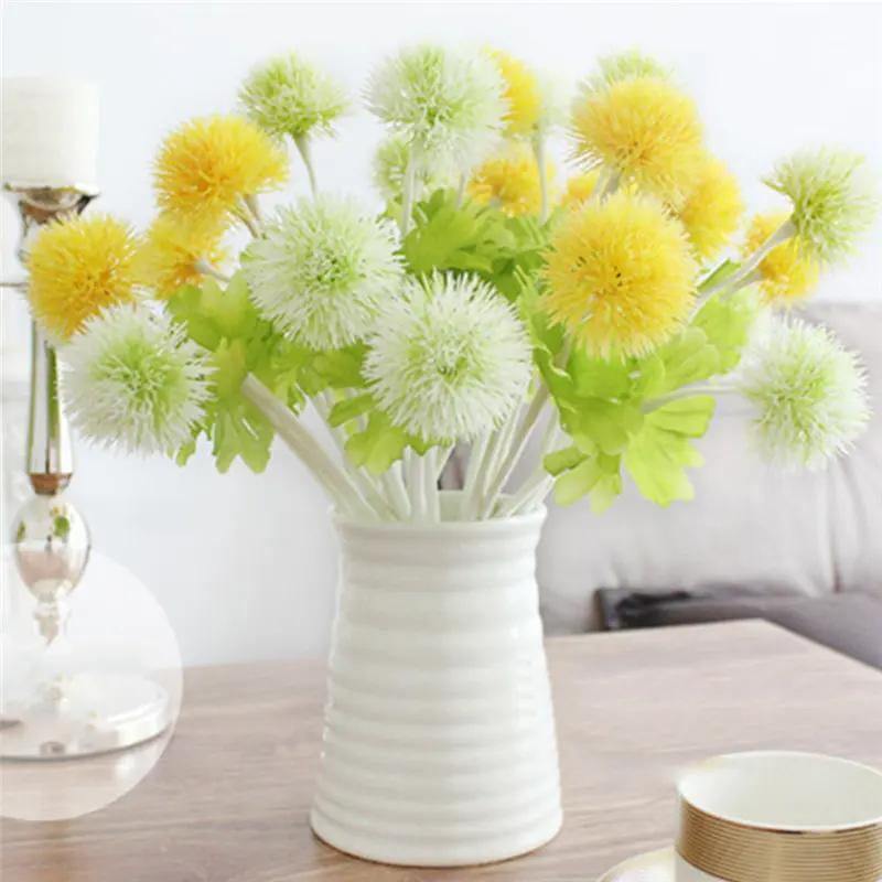 

Beautiful Exquisite Artificial Dandelion Flower 1 Head Grass Ball Home Garden Wedding Floral Decor