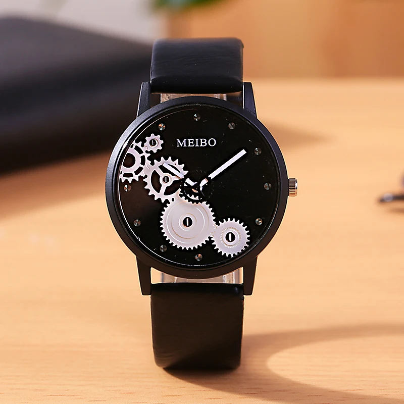 Простые часы женские кварцевые наручные кожаные браслеты модные простой