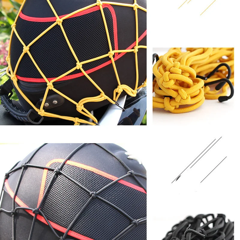 

30 * 30 cm Motorcycle 6 hook holding fuel tank luggage net rope mesh string bag miscellaneous helmet holder holder Moto Accesso