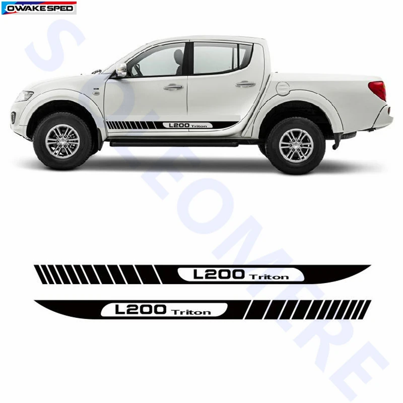 Виниловая наклейка с градиентными полосками для автомобилей Mitsubishi L200 Triton