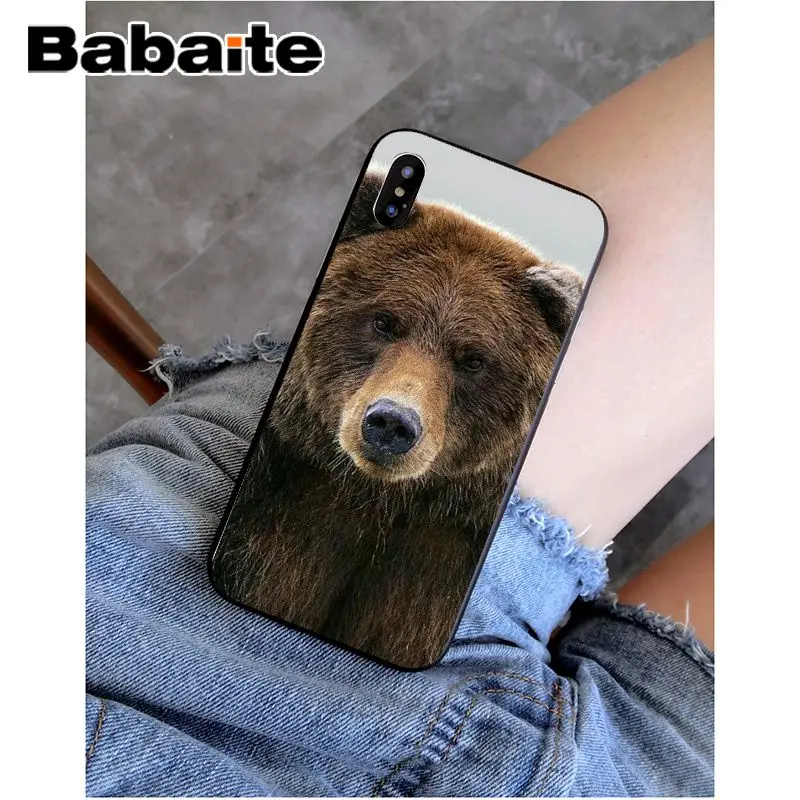 A14 Babaite grizzly bear Новинка чехол для телефона Fundas чехол для Apple iPhone 8 7 6 6S Plus X XS MAX 5 5S SE XR чехол - Цвет: A14