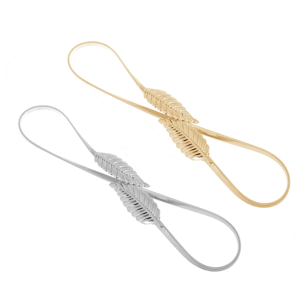 Лидер продаж женский ремень с застежкой в виде листьев Передний эластичный