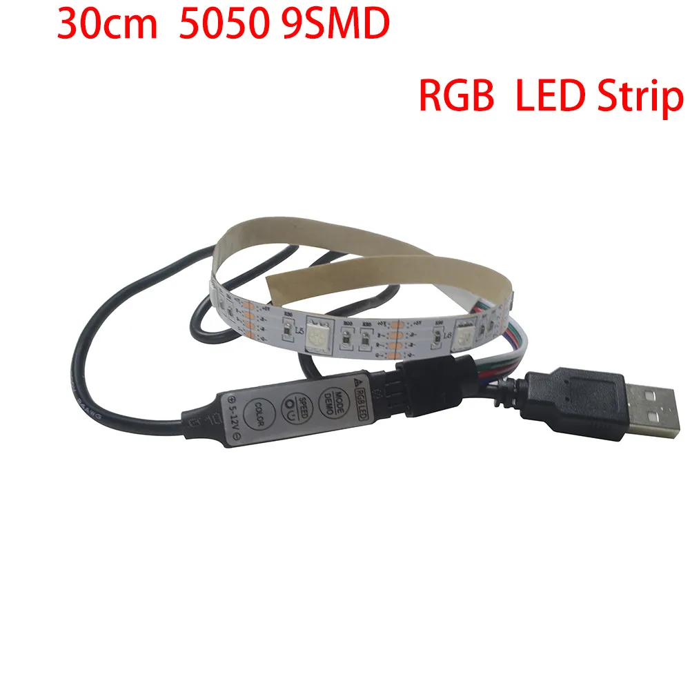 5 в 5050 9SMD/30 см RGB светодиодный светильник полоса для телевизора задний домашний
