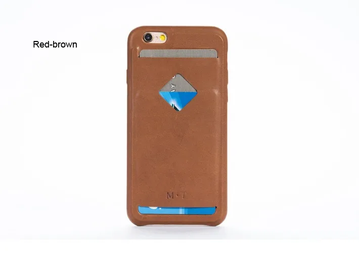 Модный Цветной чехол с держателем карты из натуральной кожи для iphone 6 6s