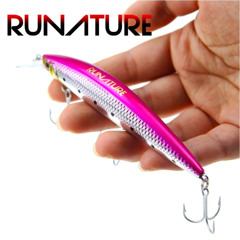 RUNATURE Flash Minnow рыболовная приманка искусственная 110 мм/37 г с 3 французскими VMC
