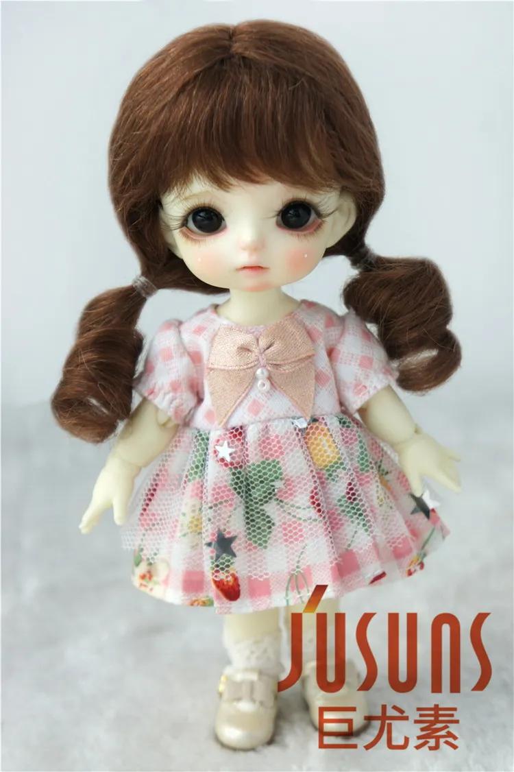 JD426 1/12 1/8 1/6 Милая длинная мохеровая кукла BJD парик мягкая волнистая размер волос 4 5