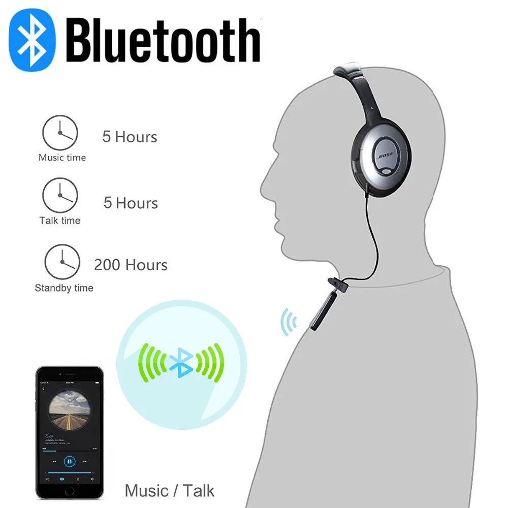 Сменный кабель для Bose AE2 AE2i Bluetooth V4.1 стерео адаптер аудио передатчик шумоподавление наушники в беспроводной (art.: 7ae26a84a) - 7ae26a84a