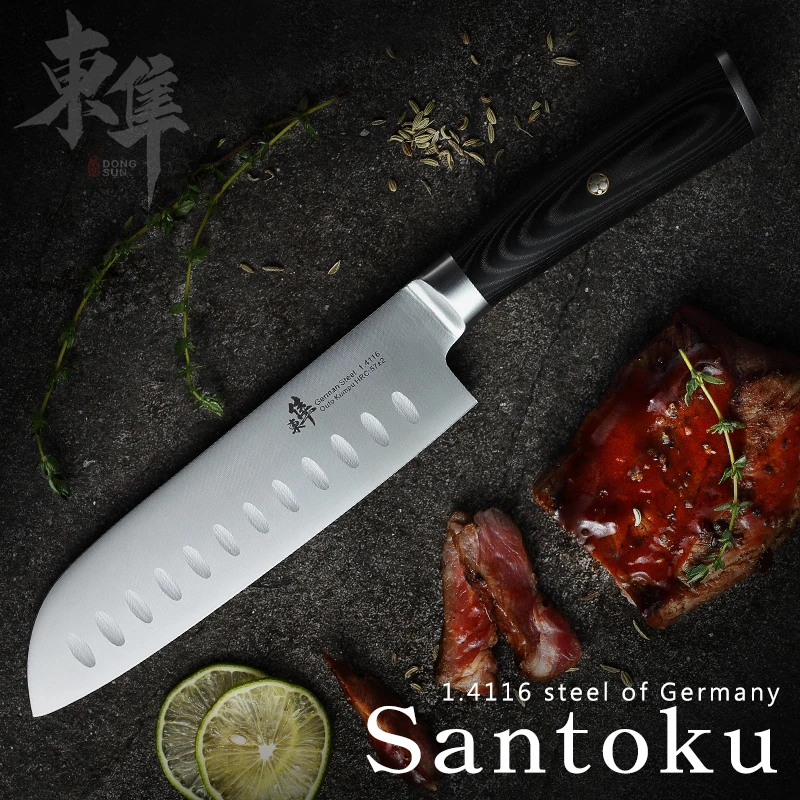 Germany imports 1.4116 steel Santoku Knives Cleaver Paring Slicing Utiliy Vegetable
