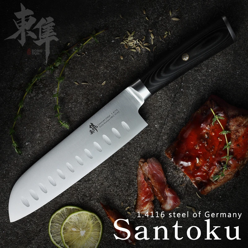 Германия импорт 1 4116 стали Santoku ножи Кливер для резки овощей|santoku knife|knife cleaverknife santoku