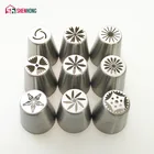 9 шт.компл. русские Кондитерские насадки из нержавеющей стали глазурь тюльпан Бриллиант Украшение кексов