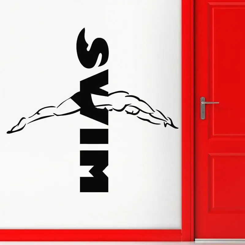 Наклейка на стену для плавания наклейка в автомобиле плакаты виниловые наклейки