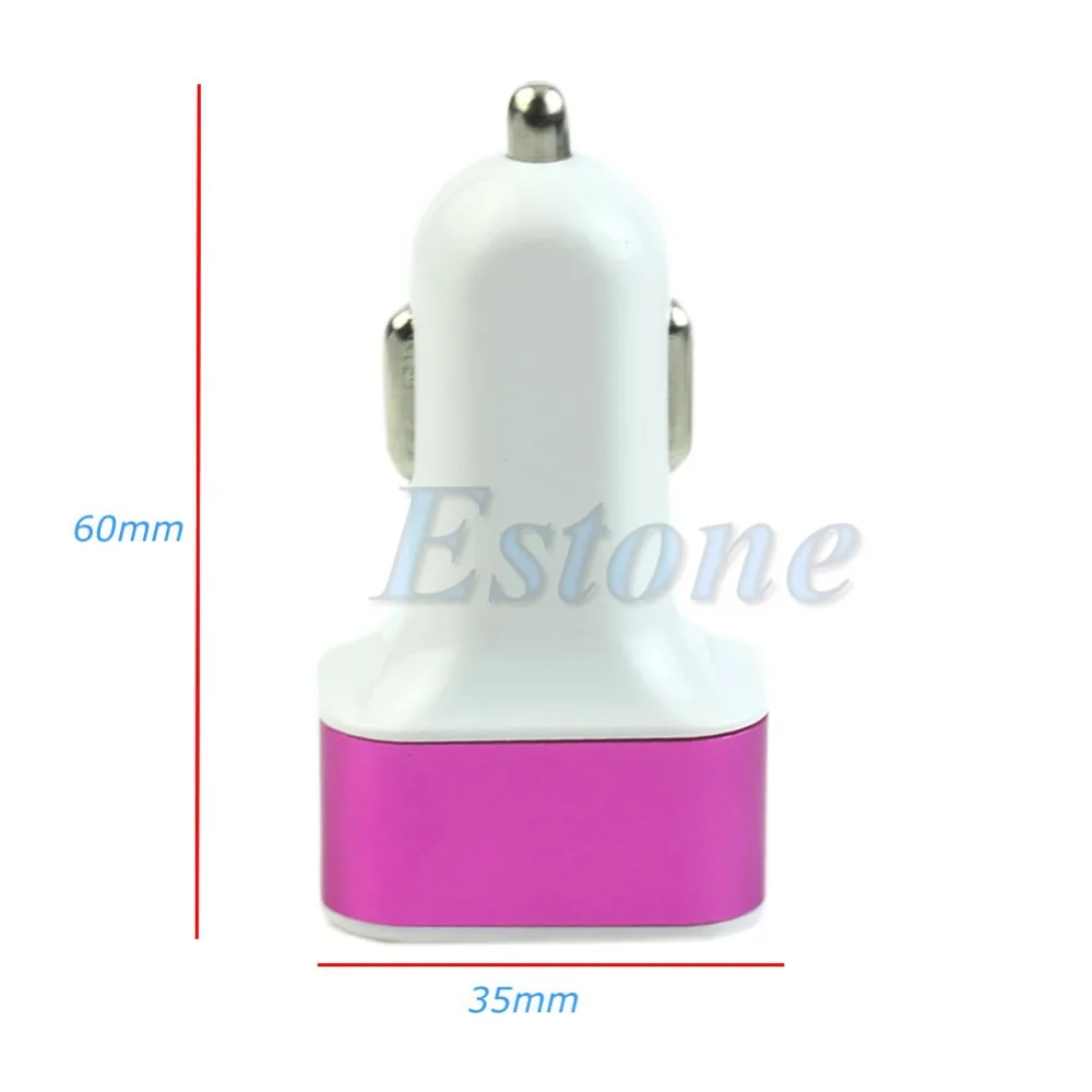 Лидер продаж! Автомобильное зарядное устройство с 3 мя USB портами а для iPhone6 5S Samsung