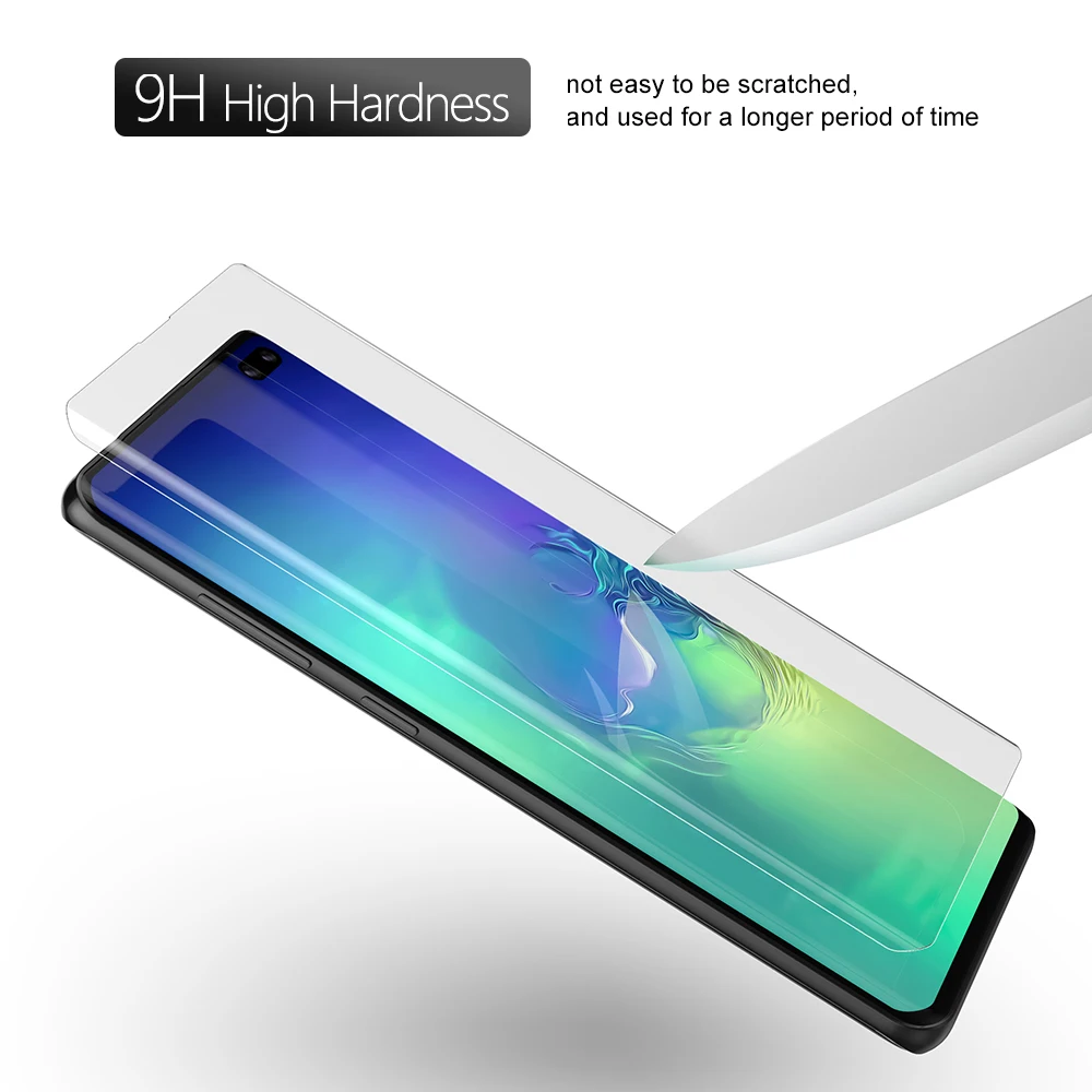 УФ стекло для Samsung Galaxy S10 Plus защита экрана закаленное S10Plus изогнутая защитная