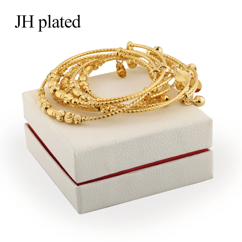 JHplated африканская Эфиопия Модный золотой колокольчик браслеты ювелирные изделия