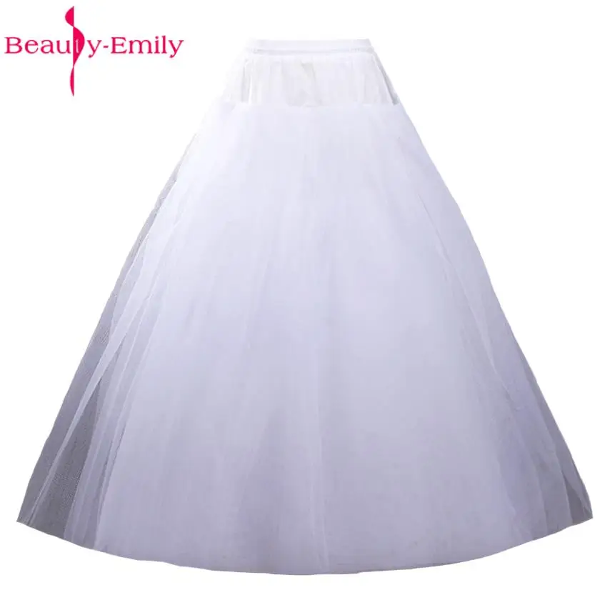 Новинка 2017 белая Длинная регулируемая подъюбник для свадебных платьев А силуэта