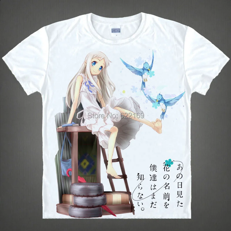 Anohana The Flower We Seen That Day Мужская футболка аниме японская известная анимация Новинка