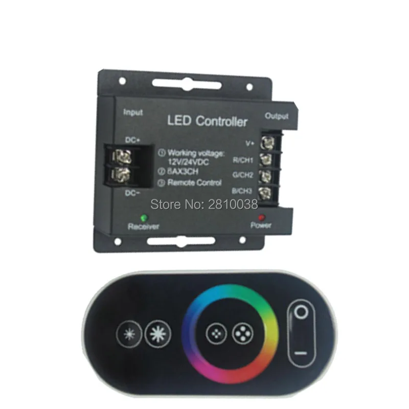 2 pcs/lot Full color touch led controller Wireless led rgb controller DC 12-24V 3H Common anode led strip controller