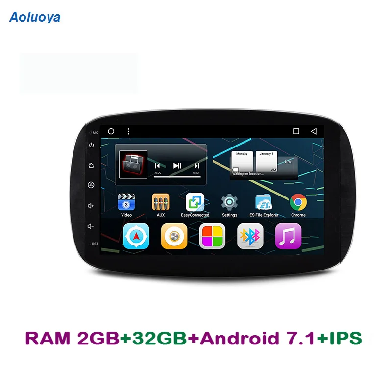 Aoluoya IPS RAM 2 ГБ + 32 Android 7 1 Автомобильный DVD плеер для Mercedes Benz Smart 2016 радио GPS навигация