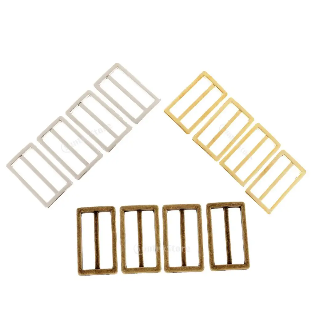 Фитиль 4 шт. металлические тройные скользящие пряжки рюкзак ремешки регуляторы 38