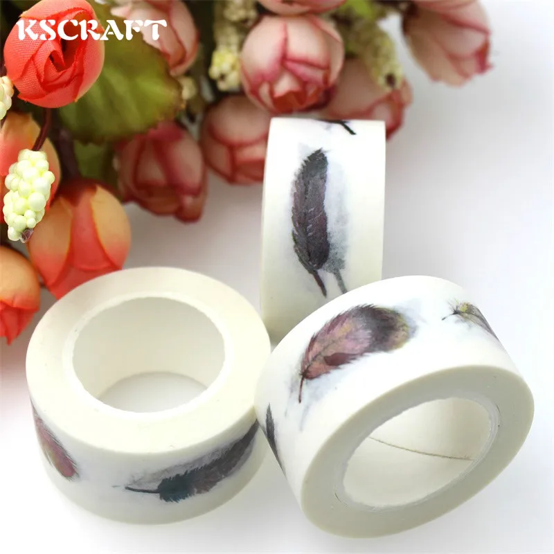 KSCRAFT 15 мм * 10 м клейкая лента для скрапбукинга DIY Craft Sticky Deco маскирующая Японская