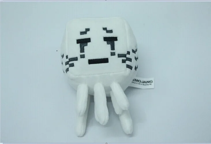 Ghast Игра Плюшевые криперы Скелет волк Стива корова привидение, паук летучая мышь плюшевые детские игрушки рождественские подарки - Цвет: Ghast
