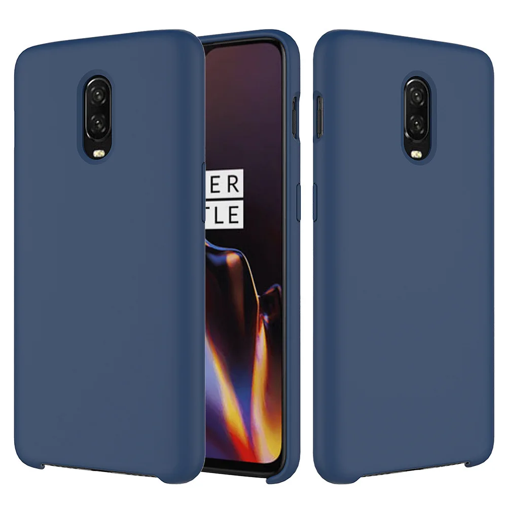 Denim Blue Чехол GKK для Oneplus 6, 6 t, 7 pro, чехол, жидкий силикон, мягкий ТПУ, детский, на ощупь, противоударный чехол для Oneplus 7, Coque - Цвет: Denim Blue