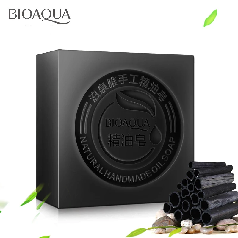 BIOAQUA из черного бамбукового угля эфирное масло и мыло ручной работы отбеливание