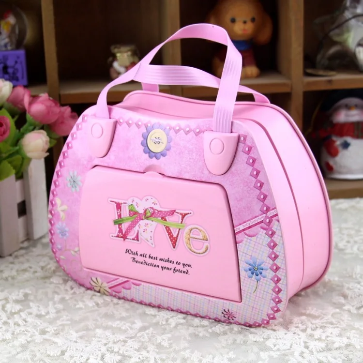 

Creative Ballet Girl Handbag Music Box Makeup Mirror Bag 18x5x20cm craft ,home decoration toy birthday gift a1559