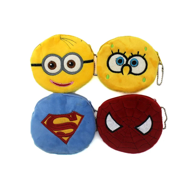 Кошелек на молнии с рисунком Супермена Человека паука Женский кошелек