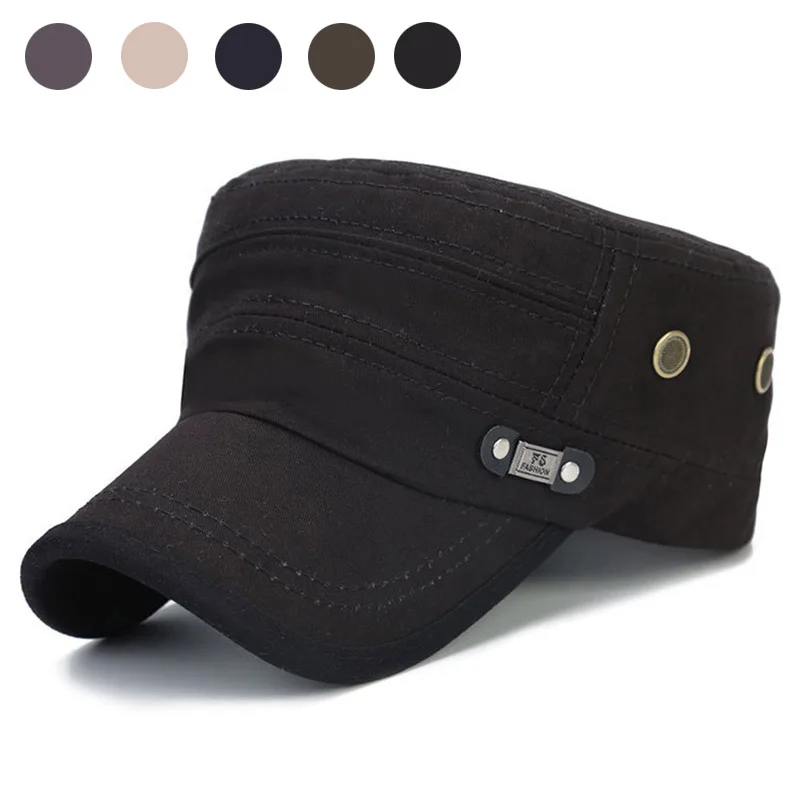Новая мужская и женская армейская Кепка с плоским козырьком хлопковая военная