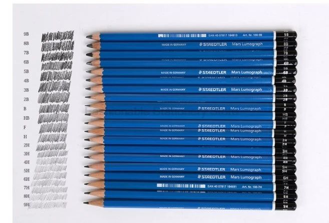 STAEDTLER 100 G20 синий набор карандашей для рисования 20 градусов в жестяной чехол
