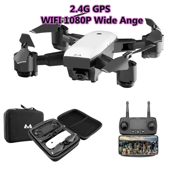 Игрушечный Дрон 4K HD камера с gps следить за мной FPV RC Квадрокоптер складной самолет гоночный вертолет SMRC S20 - Цвет: 2.4G GPS 1080P WIFI