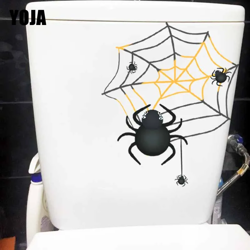 YOJA 18 3x22 2 см современное искусство Декор для дома наклейка ужасный паук Шелковый