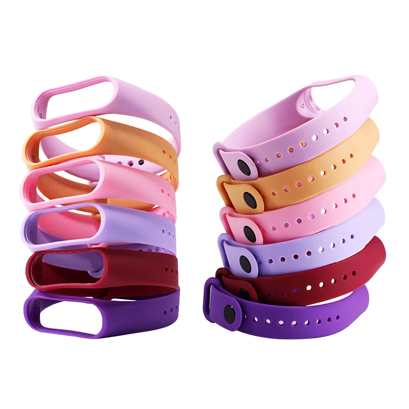 BOORUI новейший mi band 3 ремешок pulsera mi band 3 ремешок Силиконовый Модный ремешок на запястье Замена для xiaomi mi 3 Смарт-браслеты