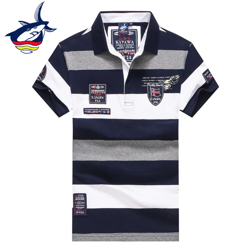 Мужская одежда 2018 Tace & Shark polo рубашка мужская классическая Повседневная брендовая