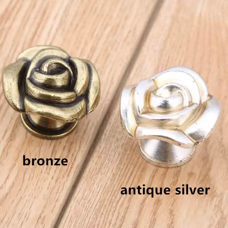 

Vintage distress creative knobs bronze drawer cabinet knobs pulls antique silver dresser door handles knob rose furniture knobs