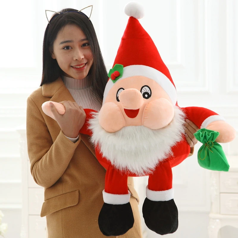 2017 высокое качество ручной работы милые мягкие плюшевые рождественские